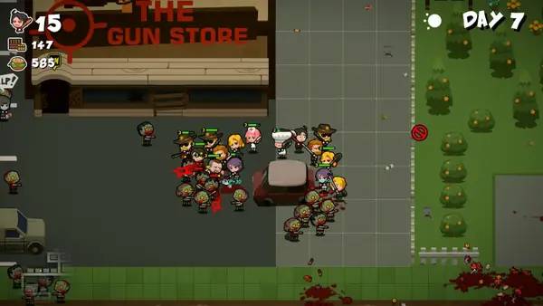 Иллюстрация уровня Run!ZombieFood! с деталями окружения