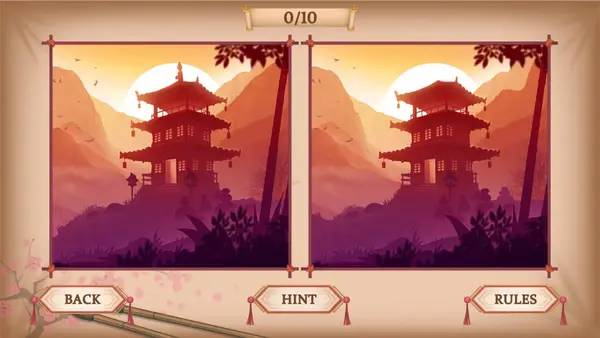 Иллюстрация уровня Samurai Solitaire. Threads of Fate с деталями окружения