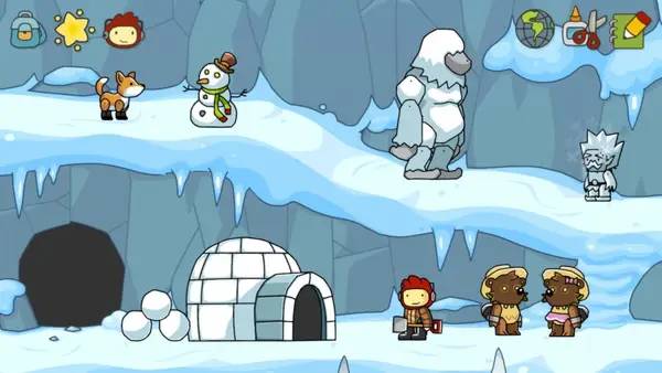 Иллюстрация уровня Scribblenauts Unlimited с деталями окружения