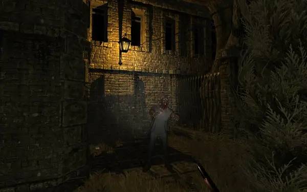 Иллюстрация уровня Secret of Harrow Manor с деталями окружения