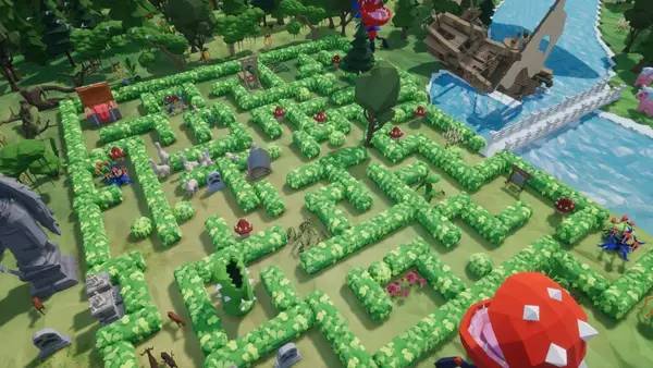 Иллюстрация уровня Settlement Survival с деталями окружения