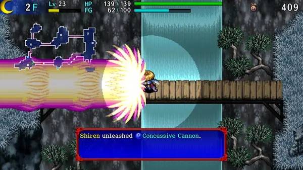 Иллюстрация уровня Shiren the Wanderer  The Tower of Fortune and the Dice of Fate с деталями окружения