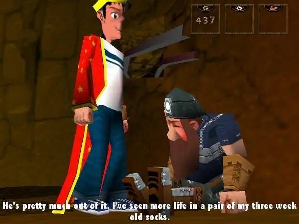 Иллюстрация уровня Simon the Sorcerer 3D с деталями окружения