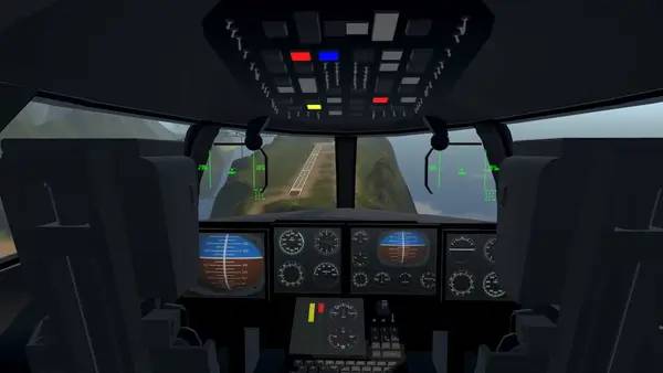 Иллюстрация уровня SimplePlanes VR с деталями окружения