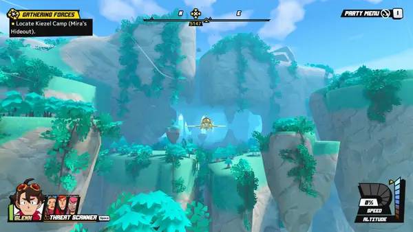 Иллюстрация уровня Sky Oceans Wings for Hire с деталями окружения