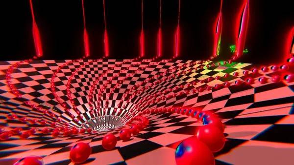 Иллюстрация уровня Space Hole 2018 с деталями окружения