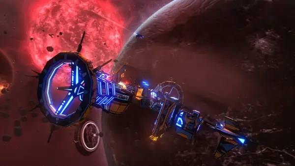 Иллюстрация уровня Space Pirates And Zombies 2 с деталями окружения