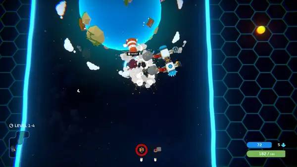 Иллюстрация уровня Space Scavenger с деталями окружения