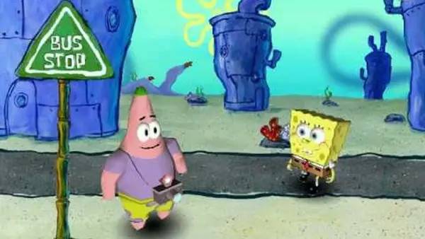 Иллюстрация уровня SpongeBob SquarePants Employee of the Month с деталями окружения