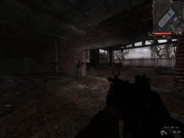 Иллюстрация уровня Сталкер Shadow of Chernobyl - Закон Дегтярева с деталями окружения