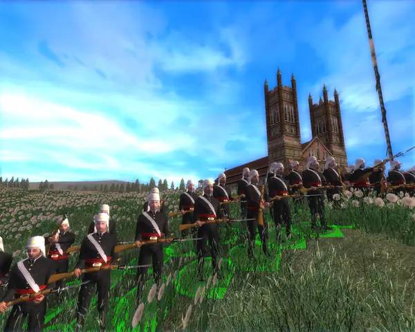 Иллюстрация уровня Steam and Steel Total War с деталями окружения