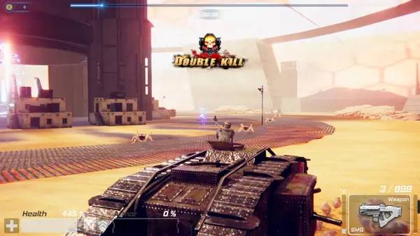 Иллюстрация уровня Steel Rain - Dawn of the Machines с деталями окружения