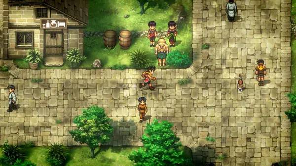 Иллюстрация уровня Suikoden I&II HD Remaster Gate Rune and Dunan Unification Wars с деталями окружения