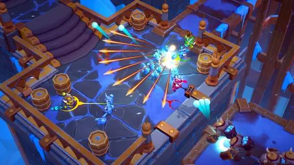 Иллюстрация уровня Super Dungeon Bros с деталями окружения