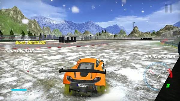 Иллюстрация уровня Supercar Drift с деталями окружения