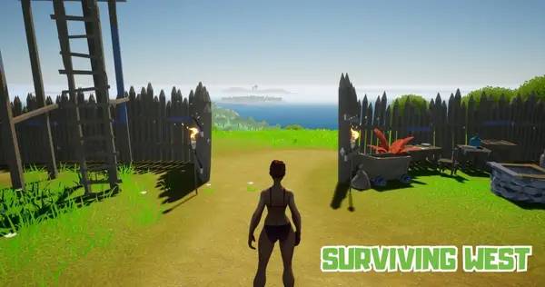 Иллюстрация уровня Surviving West с деталями окружения
