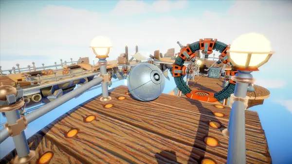 Иллюстрация уровня Switchball HD с деталями окружения