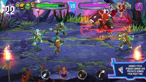 Иллюстрация уровня Teenage Mutant Ninja Turtles Portal Power (игра) с деталями окружения