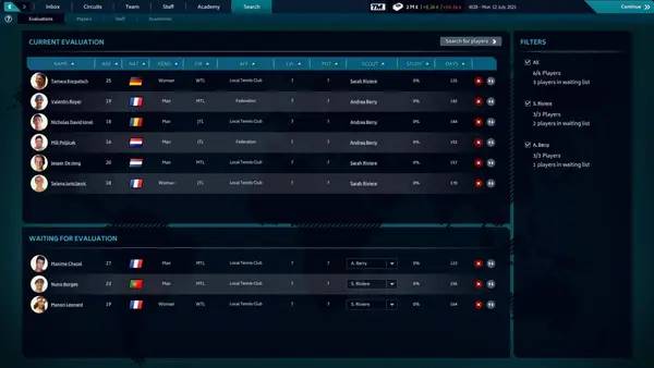 Иллюстрация уровня Tennis Manager 2021 с деталями окружения