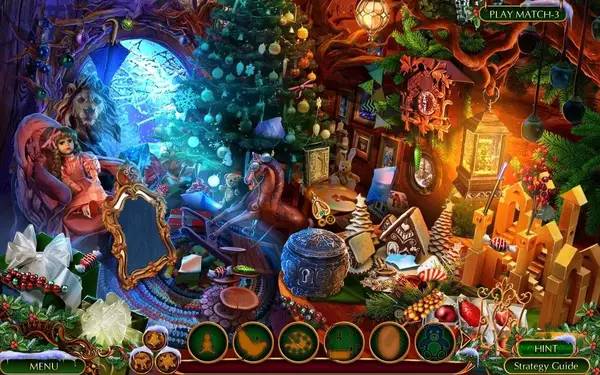 Иллюстрация уровня The Christmas Spirit  Grimm Tales Collector's Edition с деталями окружения