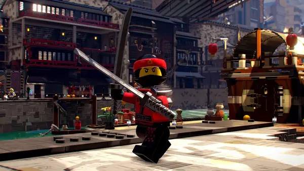 Иллюстрация уровня The LEGO NINJAGO с деталями окружения