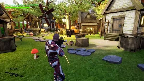 Иллюстрация уровня The Lost Island Battle Royale с деталями окружения