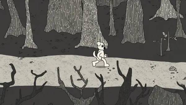 Иллюстрация уровня THE NORMAL THING с деталями окружения