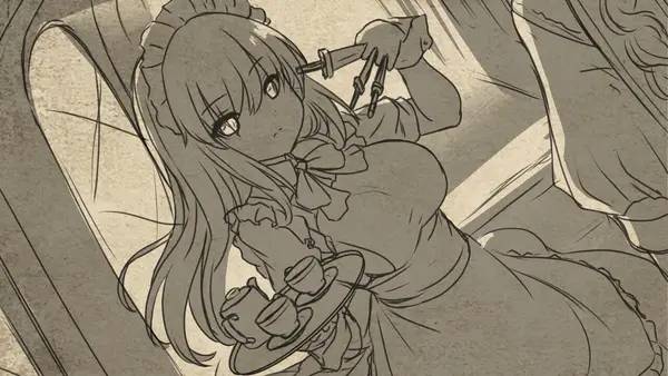 Иллюстрация уровня The Shimmering Horizon and Cursed Blacksmith с деталями окружения