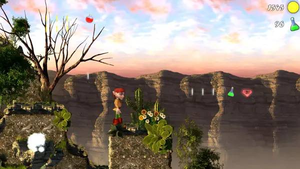 Иллюстрация уровня Тибор Сказка о Добром Вампире с деталями окружения