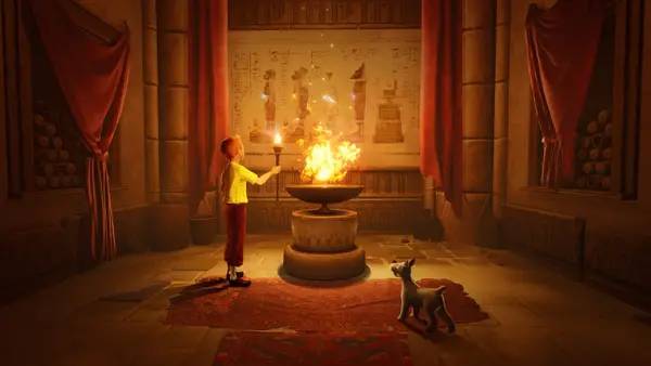 Иллюстрация уровня Tintin Reporter - Cigars of the Pharaoh с деталями окружения