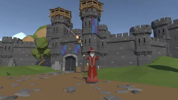 Иллюстрация уровня Toe To Toe VR Party Games с деталями окружения