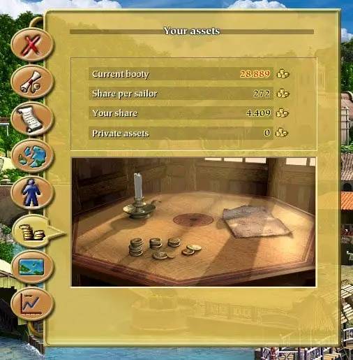 Иллюстрация уровня Tortuga  Pirates Of The New World с деталями окружения