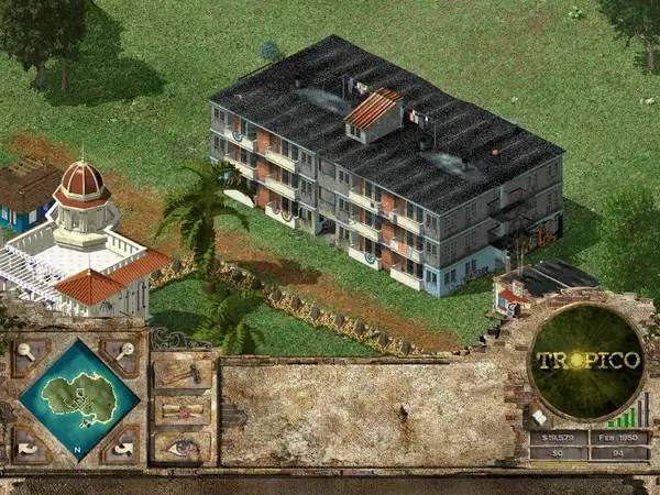 Иллюстрация уровня Tropico Reloaded с деталями окружения