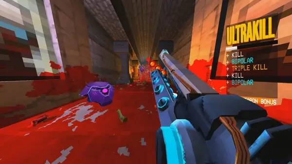 Иллюстрация уровня ULTRAKILL с деталями окружения