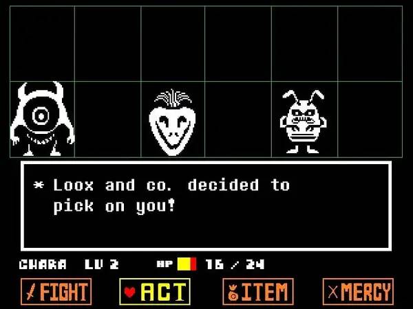 Иллюстрация уровня Undertale с деталями окружения