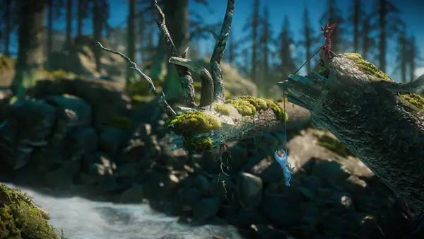 Иллюстрация уровня Unravel Two с деталями окружения