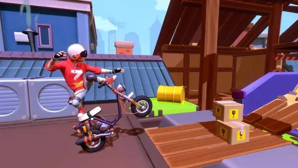 Иллюстрация уровня Urban Trial Tricky с деталями окружения