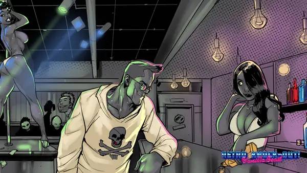 Иллюстрация уровня VanillaBeast Retro Knock-Out! с деталями окружения