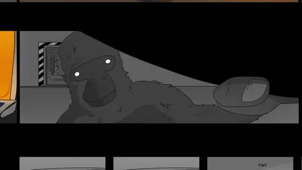 Иллюстрация уровня vApe Escape с деталями окружения