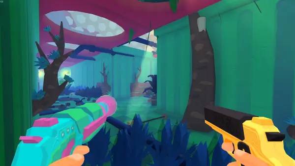 Иллюстрация уровня Vapormaze с деталями окружения