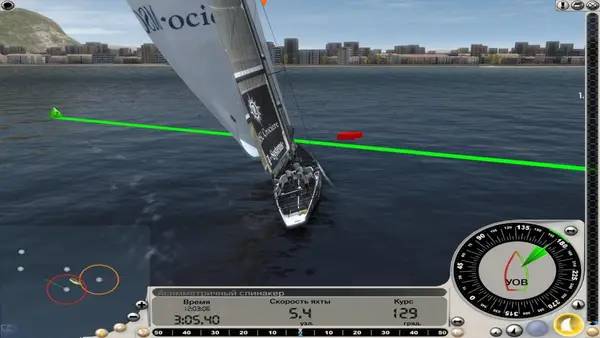 Иллюстрация уровня Virtual Skipper 5  32nd America's Cup - The Game с деталями окружения