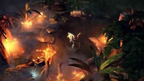 Иллюстрация уровня Warhammer 40,000 Space Wolf с деталями окружения