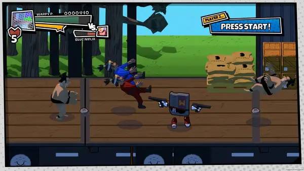 Иллюстрация уровня WarpZone vs THE DIMENSION с деталями окружения