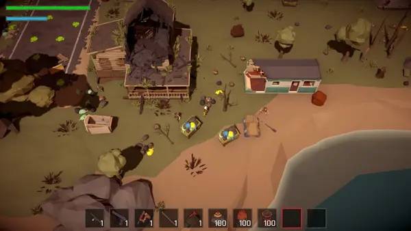 Иллюстрация уровня Wasted World с деталями окружения