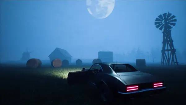 Иллюстрация уровня Welcome to PINEHILLS с деталями окружения