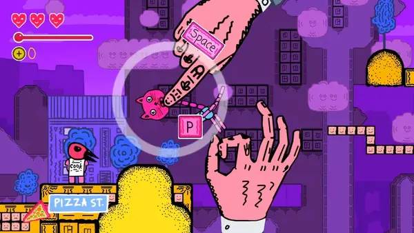 Иллюстрация уровня Why pizza с деталями окружения