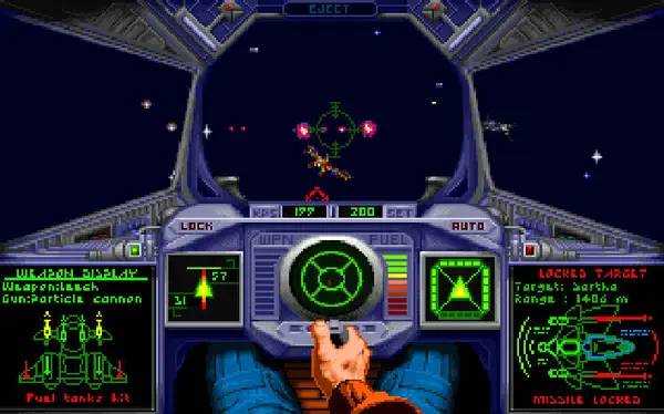 Иллюстрация уровня Wing Commander Academy с деталями окружения