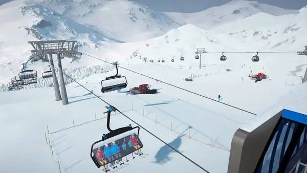 Иллюстрация уровня Winter Resort Simulator 2 с деталями окружения