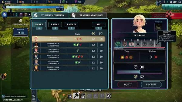 Иллюстрация уровня Wizdom Academy с деталями окружения