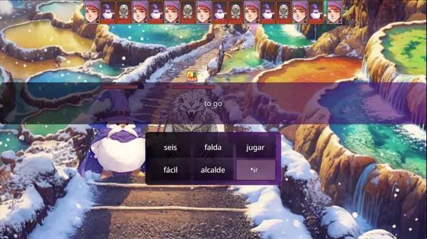 Иллюстрация уровня WonderLang Spanish с деталями окружения